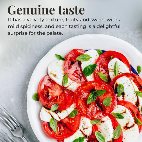 16.9 fl.oz. (500 ml), Aged Balsamic Glaze High Density Balsamic Vinegar Glaze Drizzle, Cream with Balsamic Vinegar