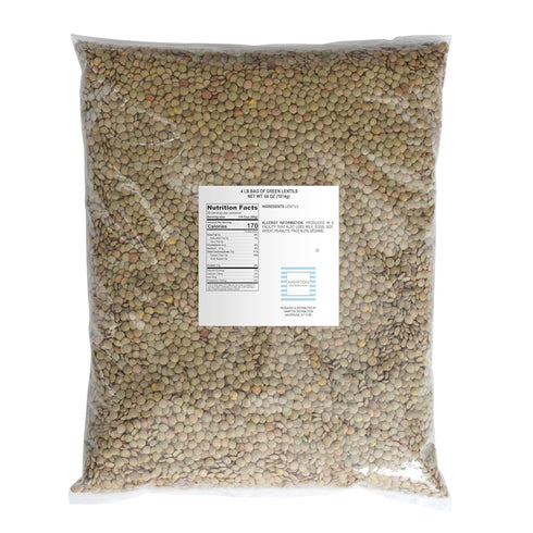 4 Green Lentils, Pound Bulk Bag
