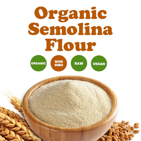 5 Food to Live Organic Italian Semolina Flour, Pounds - Premium Durum Wheat, Perfect for Pasta and Pizza Dough, Ideal