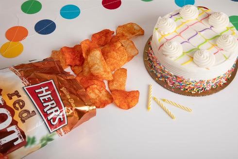 1 (Pack 36 Herr's Red Hot Potato Chips, Ounce of Bags) Crispy and Fiery Potato Chips Perfect for Snack Lovers Who Like