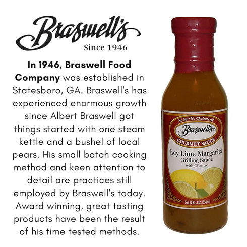Braswells Key Lime Margarita Grilling Sauce - 12 Fluid Ounce with Cilantro