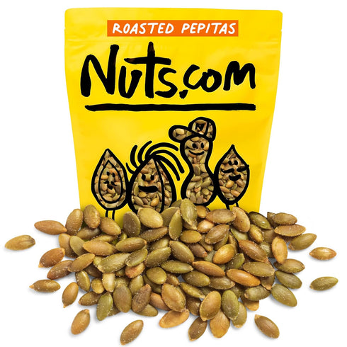 Nuts.com Roasted Pepitas 2 Lb Bag, Salted No Shell Pumpkin Seeds, Healthy