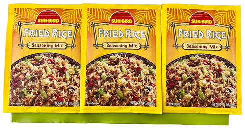 Fried Rice Seasoning Mix Bundle, 3 Packs of Sun Bird Fried Rice Seasoning Mix, Reusable Bag