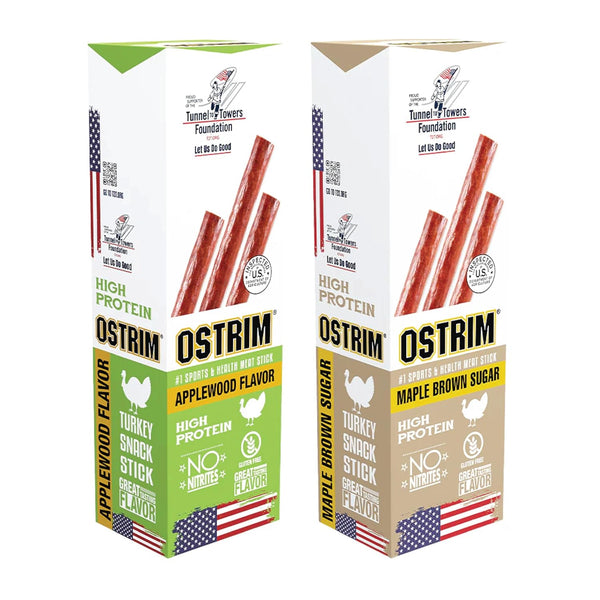 Ostrim Turkey Meat Snack Sticks - Maple Brown Sugar & Applewood -