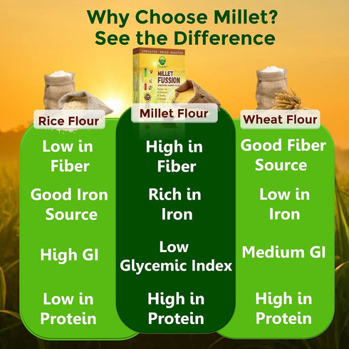 400 (14 oz) 21 Danodia Foods Multi Millet Powder Health Mix g | Made with Ingredients | Multi-Grain Powder |