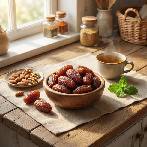5 lb California Grown Dates Bulk, Fresh Whole Dates in Resealable Bag, Naturally Sweet Snack, Great for Baking