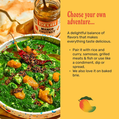 9 Pack 2 Brooklyn Delhi Mango Chutney - Ounces - Made with Ripe Mangos, Golden Raisins, Fresh Ginger, Garam Masala