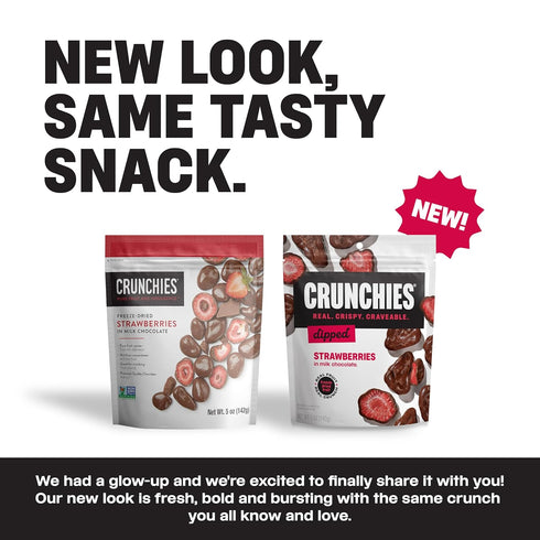 100% Packs, Pack 6 Pack) Crunchies Freeze-Dried Fruits, All Natural Crispy Fruit, Non GMO and Kosher, Resealable Freeze