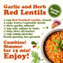 3 Food to Live Organic Red Lentils (Football), Pounds Whole Decorticated Red Lentils, Non-GMO, Vegan, Kosher, Bulk