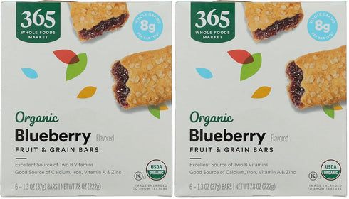 365 by Whole Foods Market, Organic Blueberry Cereal Bar 6 Count, 7.8