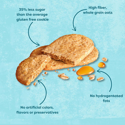 Nairn's Gluten-Free Original Oat Grahams, Healthy Snack, High Fiber, 5.64 oz, No Artificial Colors or Preservatives