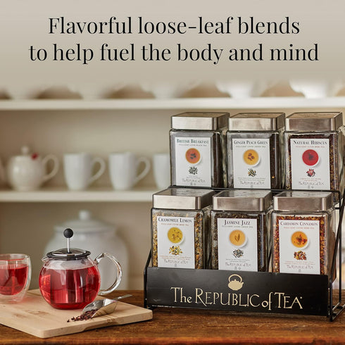 3.5 oz 50 The Republic of Tea British Breakfast Black Full-Leaf Loose Tea, Tin | Steeps Cups