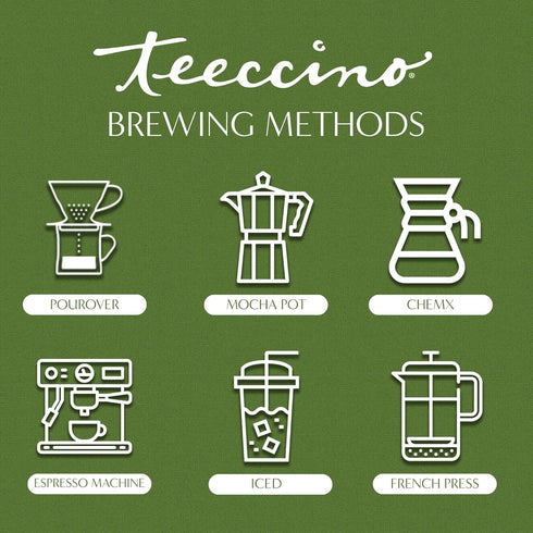 11 (Pack 3) Teeccino Maca Chocolat Chicory Coffee Alternative - Ground Herbal Coffee Thats Prebiotic, Caffeine Free