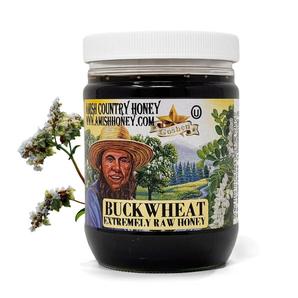 Goshen Honey Extremely Raw Buckwheat Dark Honey - Unfiltered, Unprocessed, Pure &