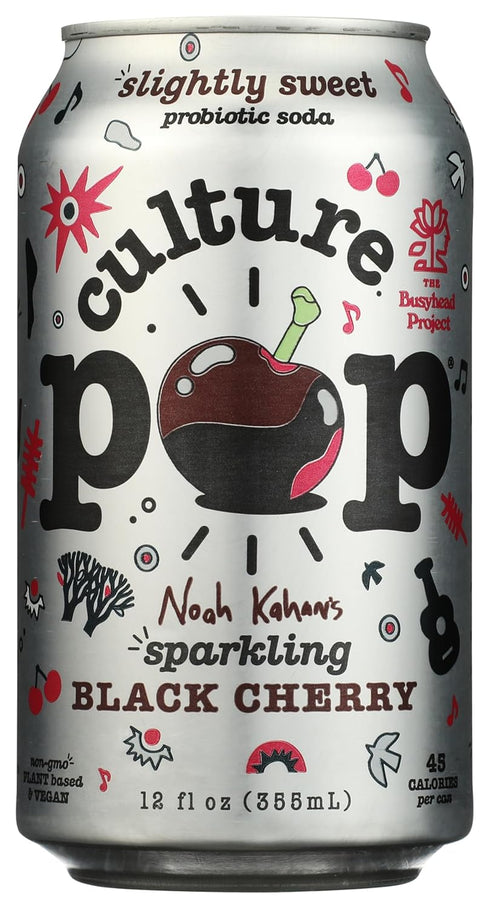 Culture Pop Soda, Black Cherry Soda, 12 Fl Oz