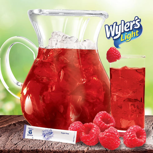 Packs, 6 (36 Packets) Wyler's Light Pitcher Water Drink Mix, Raspberry, Boxes Pitcher