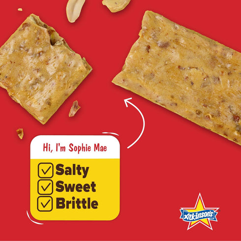 4 oz. Atkinson's Sophie Mae Peanut Brittle Bites - Salty and Sweet Peanut Brittle - Gluten Free, Kosher, Vegan, No