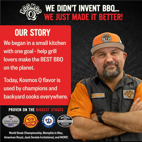 16 Oz Kosmos Q Original BBQ Beef Injection, Award-Winning Brisket Marinade for Ribs, Roasts, & More, Moisture-Retaining