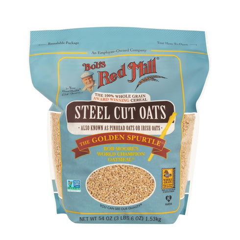 54oz (Pack 4) Bob's Red Mill Steel Cut Oats, of - Non GMO, Whole Grain, Vegan, Kosher