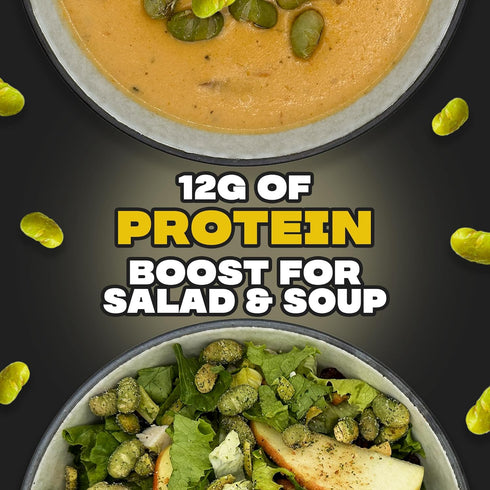 3oz (Pack 4) Where You Bean Edamame Beans Snack (Truffle Salt) - Crunchy and Dry Roasted Edamame Beans - High Protein