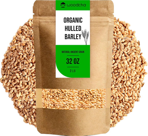 High-Fiber Organic Hulled Barley (2 lb) Whole Grain Ancient Grain, Healthy Rice