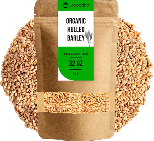 High-Fiber Organic Hulled Barley (2 lb) Whole Grain Ancient Grain, Healthy Rice