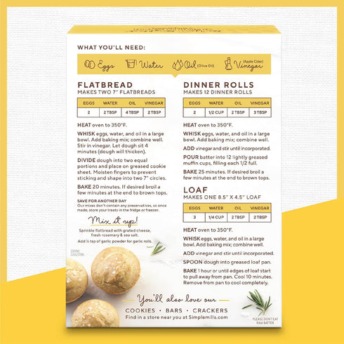 Simple Mills Almond Flour Baking Mix, Artisan Bread Mix, Gluten Free, Plant Based, Paleo Friendly, 10.4 Ounce