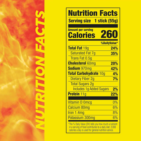 1.94 oz. (18 Count) Slim Jim Monster Smoked Meat Sticks, Tabasco Flavor, High Protein