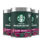 Starbucks Premium Instant Coffee, Dark Roast Coffee, Arabica Beans, Three 3.17 oz