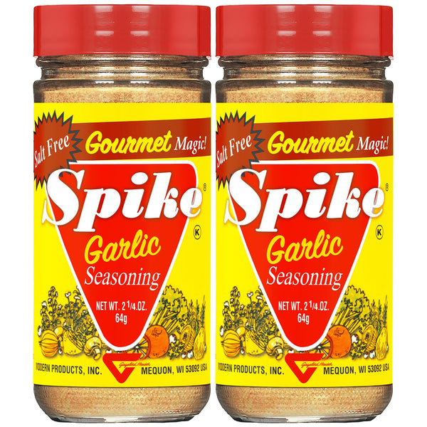 Spike Garlic Seasoning, Salt-Free 2-Pack Pure Garlic Granules, No Added Flow Agents,