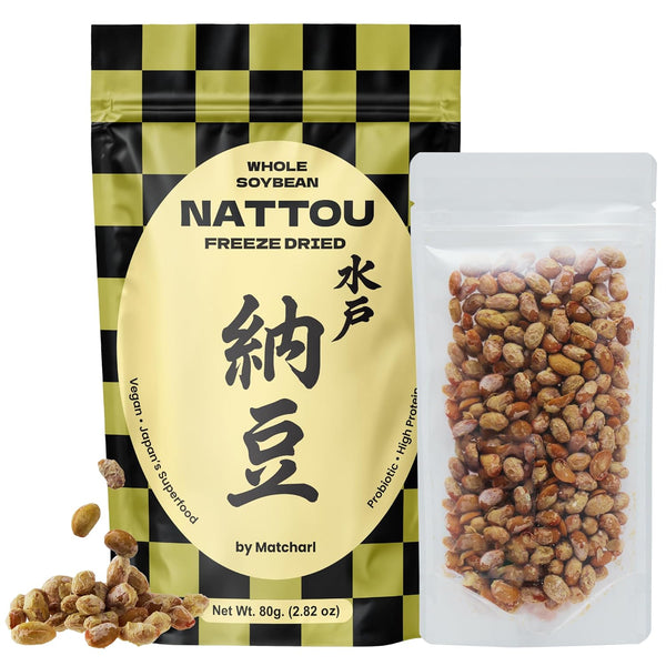 Matcharl Japanese Natto Beans, Freeze-Dried Natto 80g (2.82oz) Fermented Soybeans | Nattokinase