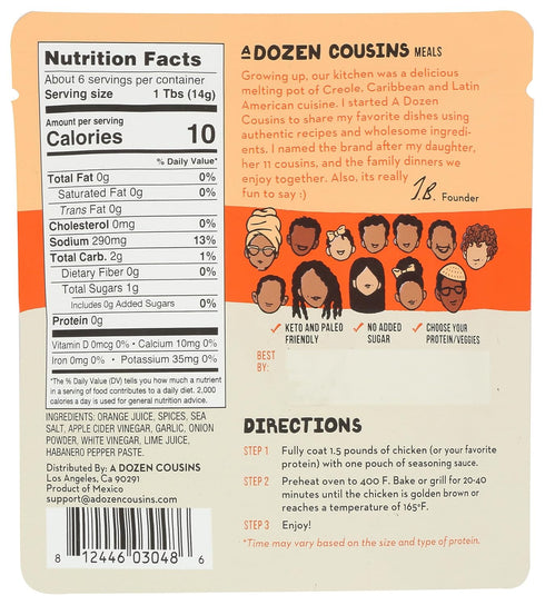 Dozen 3 OZ A Cousins Mexican Pollo Asado Seasoning Sauce