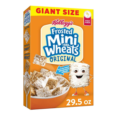 Kellogg's Kelloggs Frosted Mini-Wheats Breakfast Cereal, High Fiber, 48g Whole Grain, Giant Size,