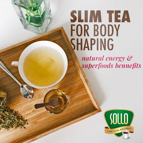 2.0 24 SOLLO Slim Tea K-Cup, Diet Support, Weight Loss with Garcinia & Green Coffee Extract, Single Serve Pods