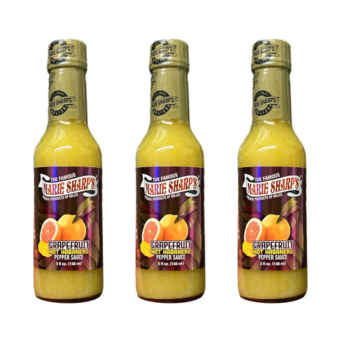 Marie Sharps Grapefruit Hot Habanero Pepper Sauce, 5 oz | Belizean Hot