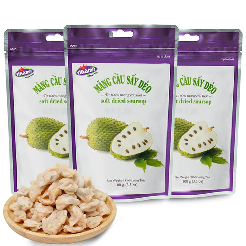 Vinamit Soft Dried Soursop Fruit | The Product Contains Seeds | Pack