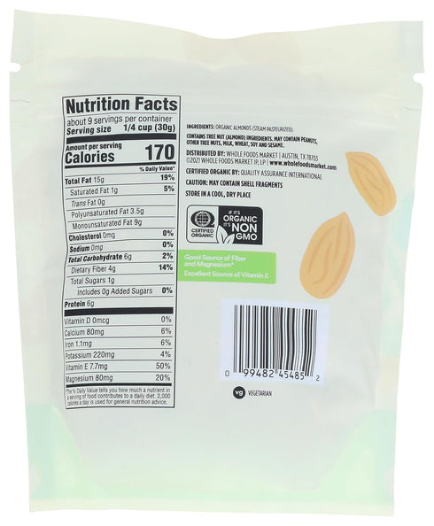 365 10 by Whole Foods Market, Organic Raw Almonds, Ounce