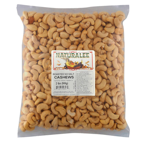 Naturalee Cashews 2 lbs - Roasted, Unsalted - Natural Heart Healthy Snack