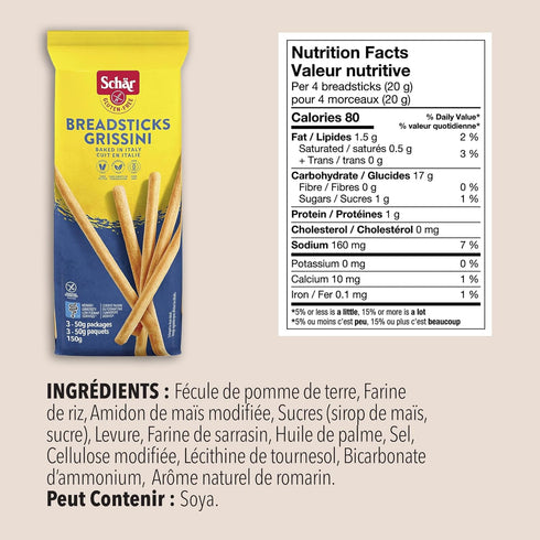 3 50g Schar Gluten Free Breadsticks - x