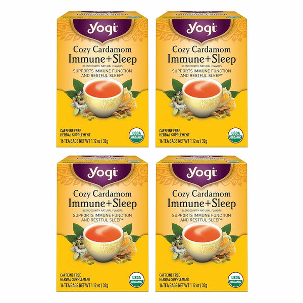 Yogi Tea Cozy Cardamom Immune & Sleep - Organic Herbal Tea for
