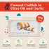 3, 125g Codfish in Olive Oil and Garlic by Jose Gourmet, Wild Caught Portuguese Codfish, Canned Cod in Olive Oil, Omega