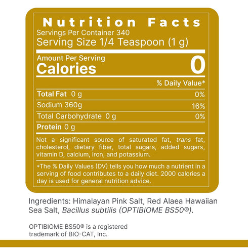 12 oz (Pack 1) Premier Research Labs Microbiome Salt - Pink Himalayan Mineral Sea Salt with Alaea Hawaiian Red, Fine