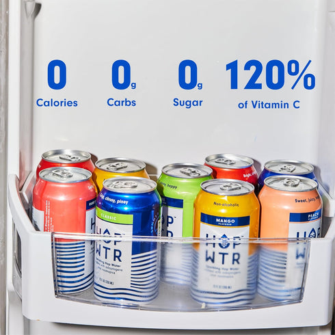 Pack (12 Pack) (12 oz HOP WTR - Sparkling Hop Water - Variety Party - NA Beer, No Calories or Sugar, Low Carb