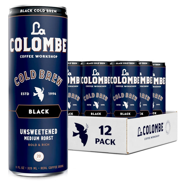 La Colombe Coffee, Cold Brew Black, Unsweetened, 11 fl oz Cans (Pack