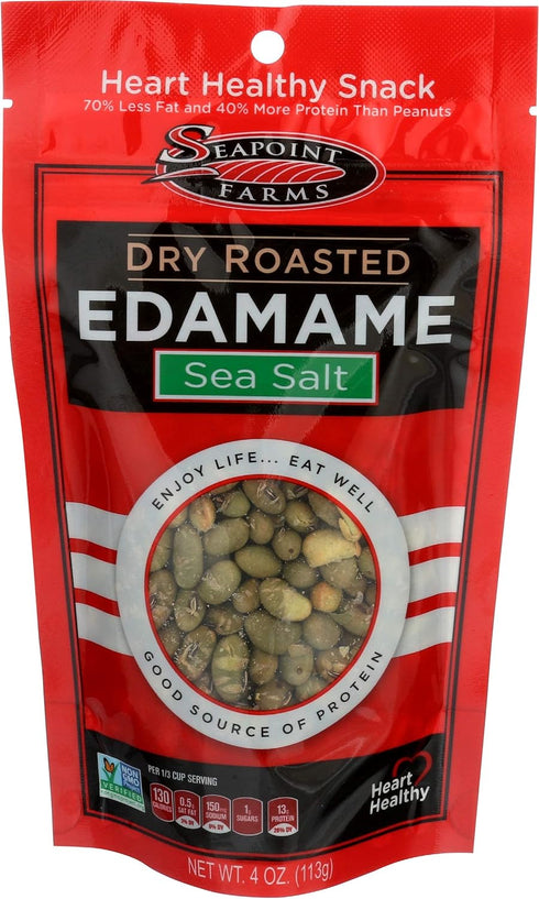 Seapoint Farms Dry Roasted Edamame, Sea Salt, 4 Oz