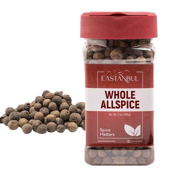 Eastanbul Allspice Berries Whole & Pure, 3.5oz Whole Allspice for Jamaican Jerk & Mulling Spice Mix