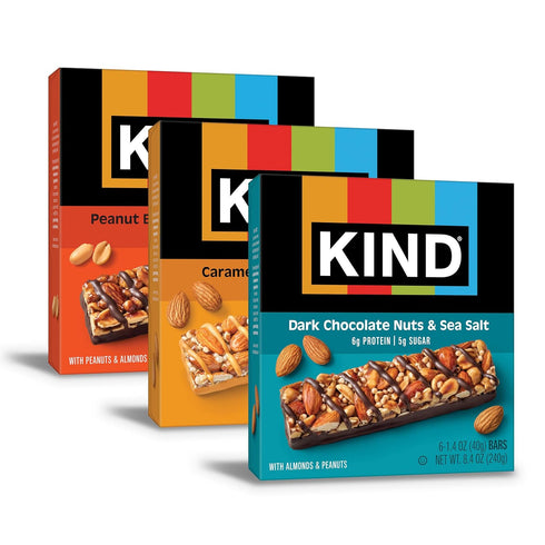 KIND Healthy Snacks Bars Variety Pack, Gluten Free, Low Sugar, High Fiber