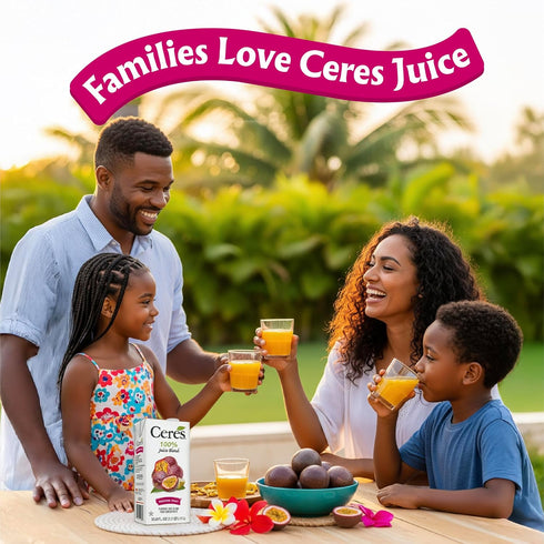 100% 33.8 OZ (2) Ceres All Natural Pure Fruit Juice Blend, Passion Fruit - Gluten Free, Rich in Vitamin C, No Added