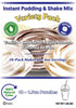 10-Pack GramZero Natural Color VARIETY Sugar Free Pudding Mix (Vanilla, Chocolate, Butterscotch, Banana, Lemon) Great
