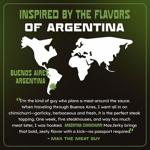 10 MaxJerky Argentina Chimichurri Beef Sticks Herb-Seasoned Gourmet Jerky Snack High Protein, Low Calorie, Gluten Free